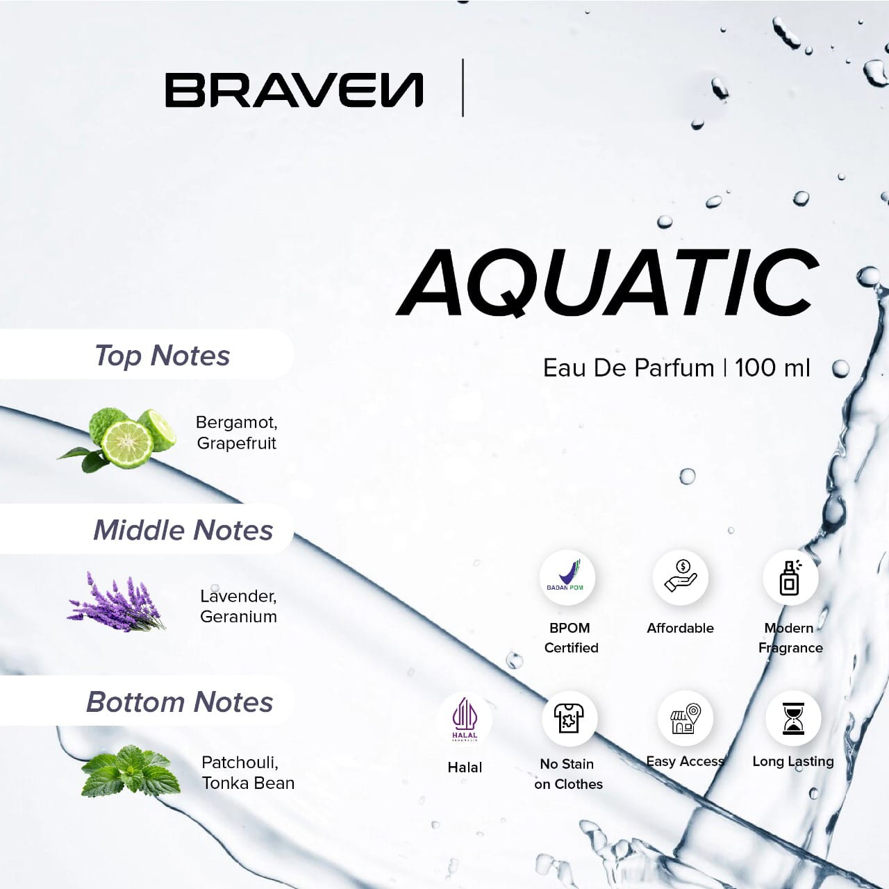 Braven Elite Eau De Parfum 100ml - Aquatic