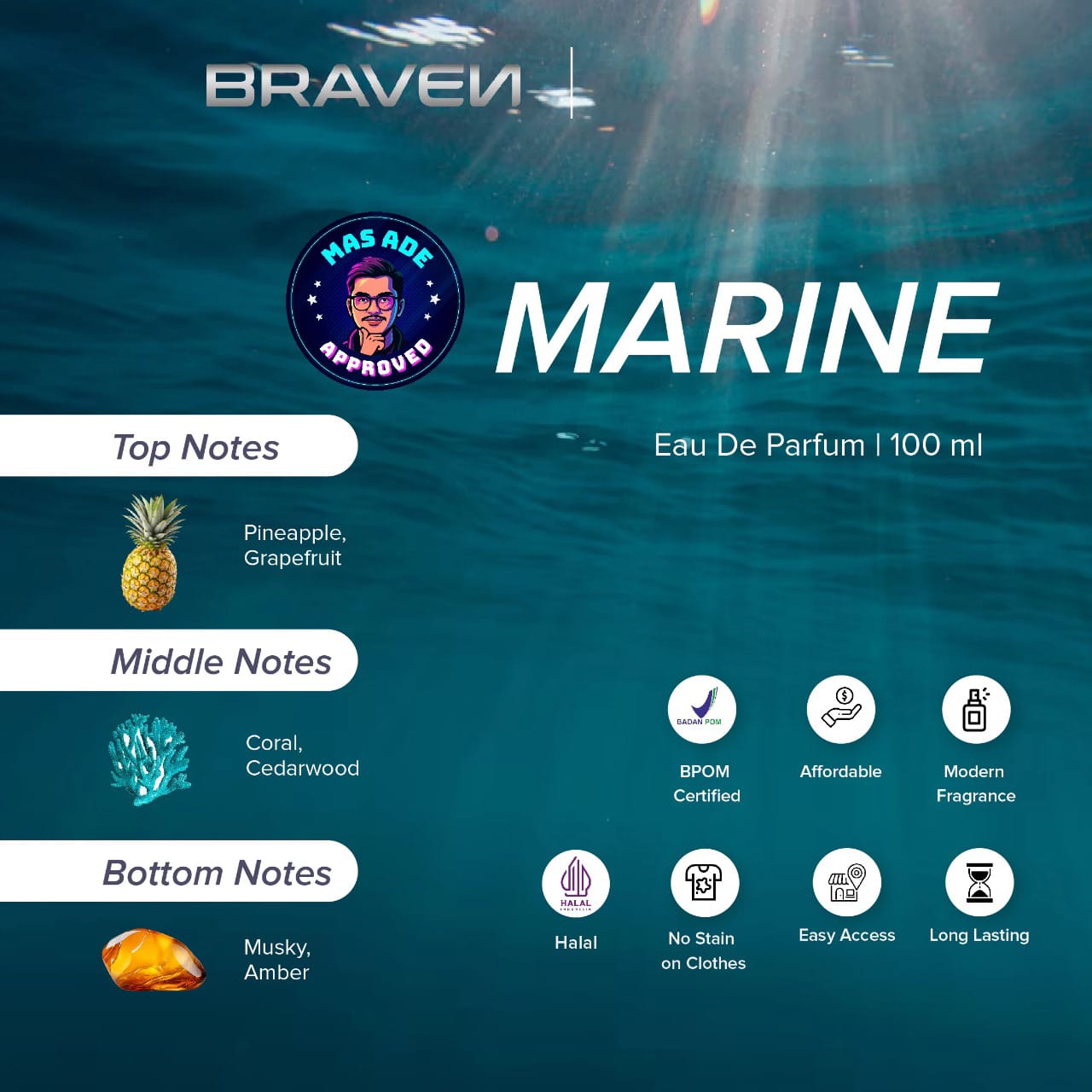Braven Elite Eau De Parfum 100ml - Marine