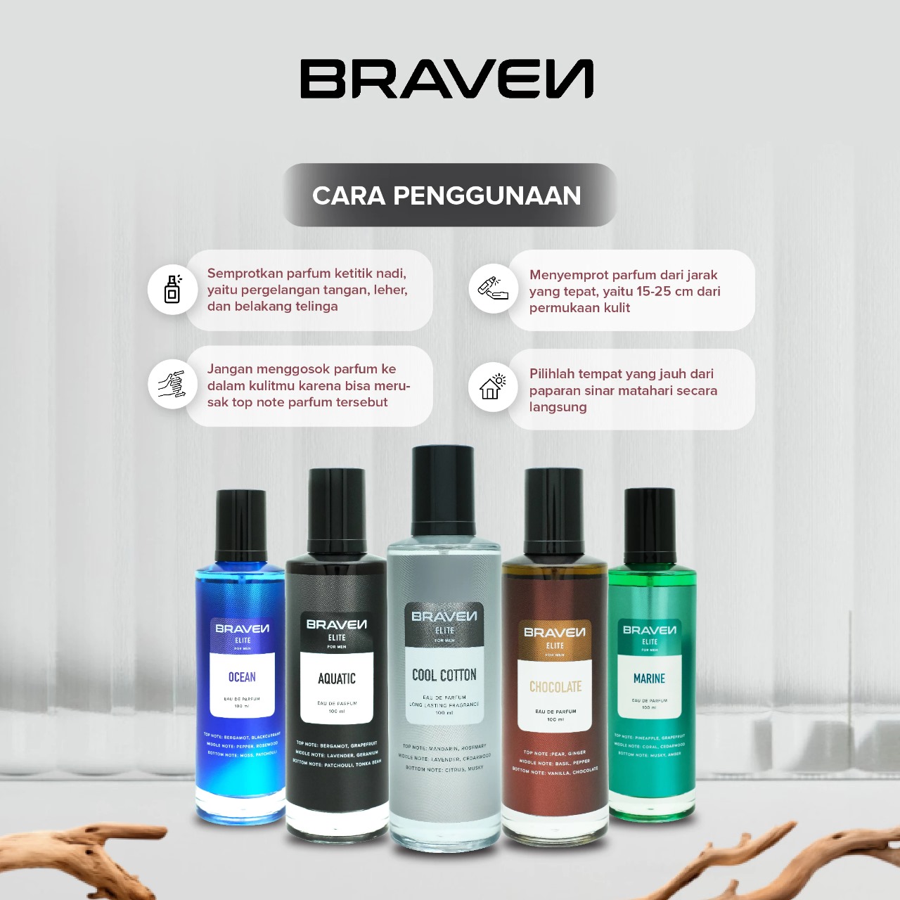 Braven Elite Eau De Parfum 100ml - Chocolate