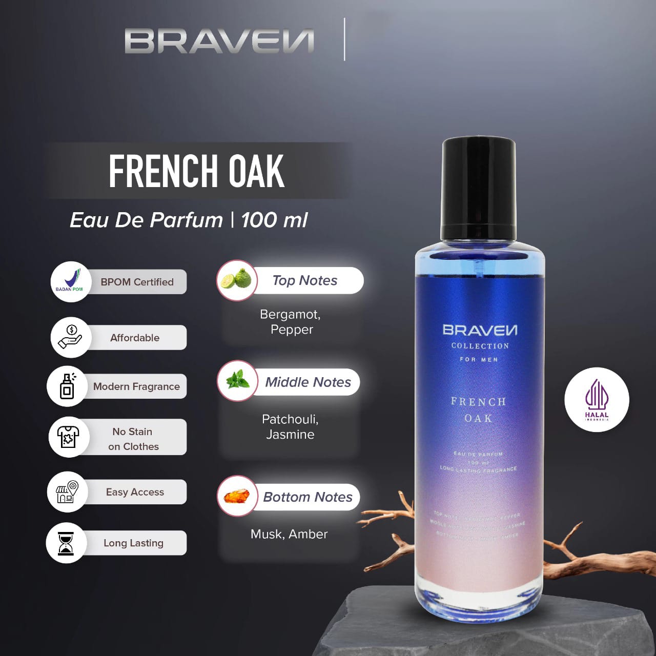 Braven Collection Eau De Parfum 100ml - French Oak