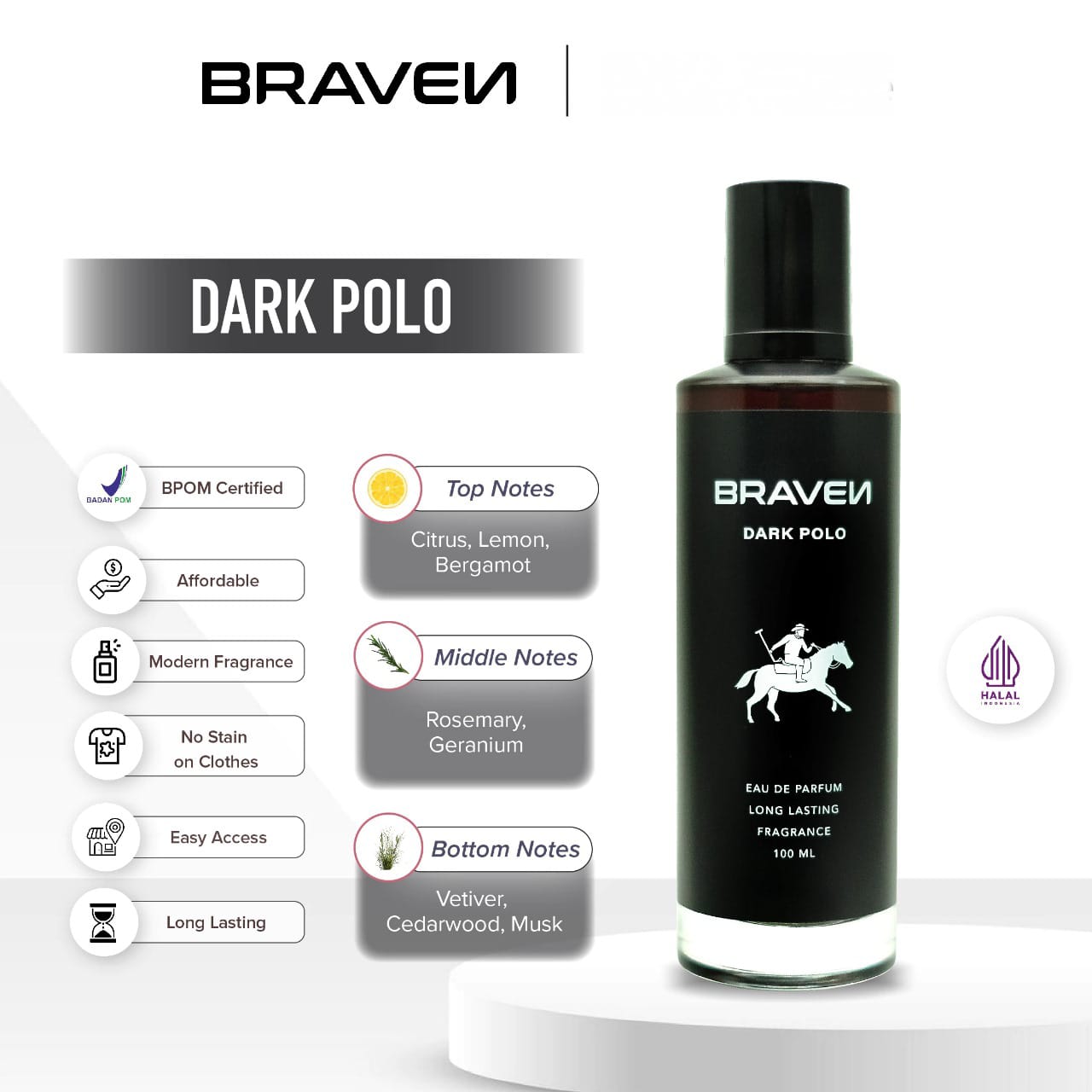Braven Collection Eau De Parfum 100ml - Dark Polo