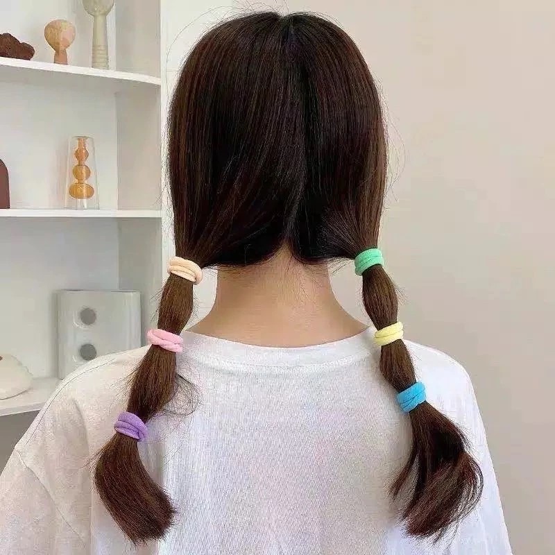 Ikat Rambut Kain Warna Fashion Jewelry + Pouch (Kuncir / Karet Rambut)