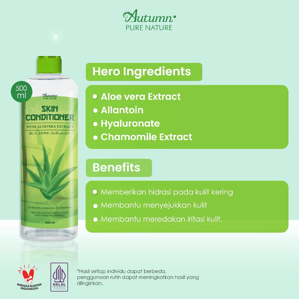 Autumn Toner Skin Conditioner with Aloe Vera Extract 500ml