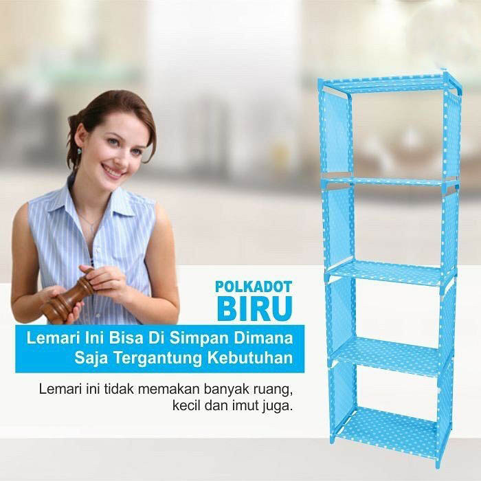 Rak Buku 5 Susun - PUTIH COW MILK (Rak Sebaguna)