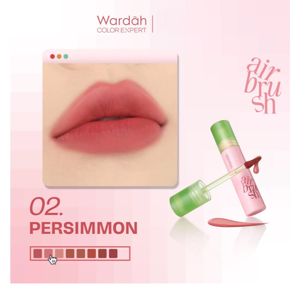 Wardah Airbrush Lip Tint 3gr - 02 Persimoon