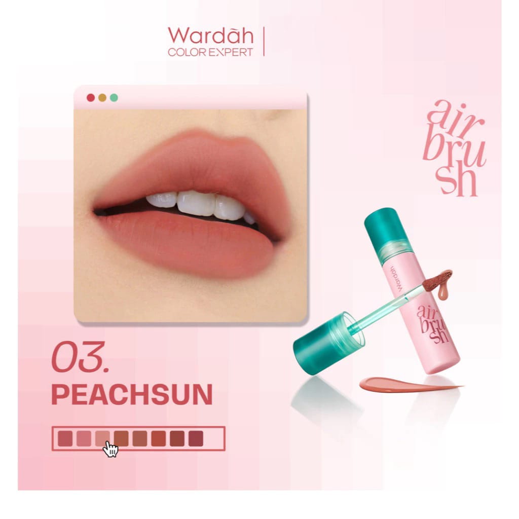 Wardah Airbrush Lip Tint 3gr - 03 Peachsun