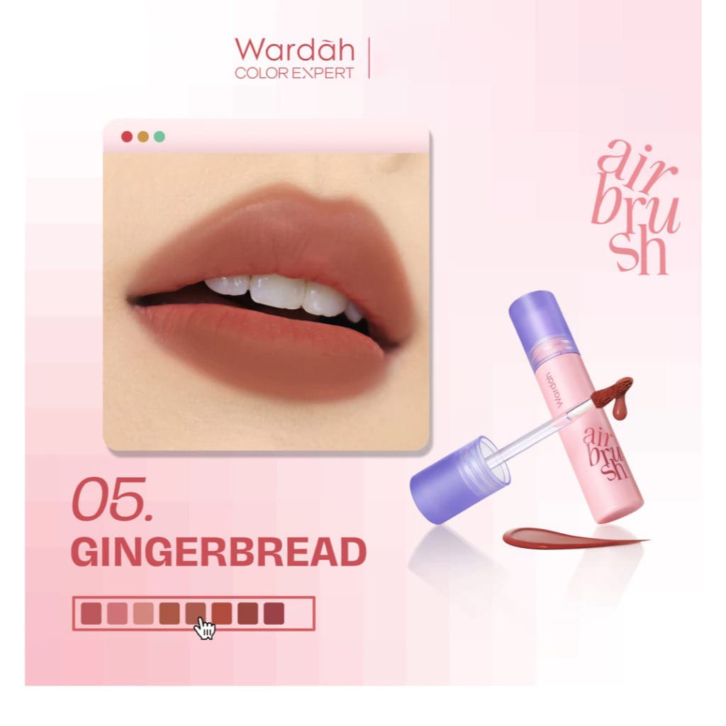 Wardah Airbrush Lip Tint 3gr - 05 Gingerbread