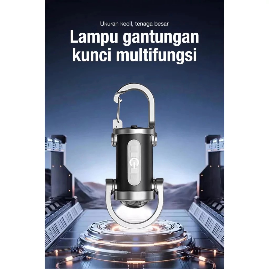 Keychain Flashlight S008 Type-C Charger (Lampu Senter Gantungan Mini)