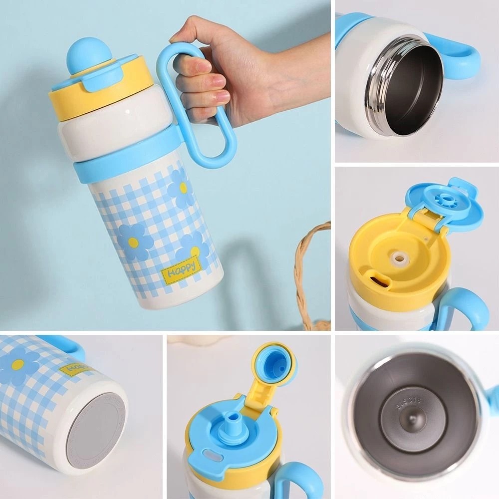 Tumbler Happy Vacuum Cup 900ml - HITAM (Termos Tumblr Stainless) (HN 2225)