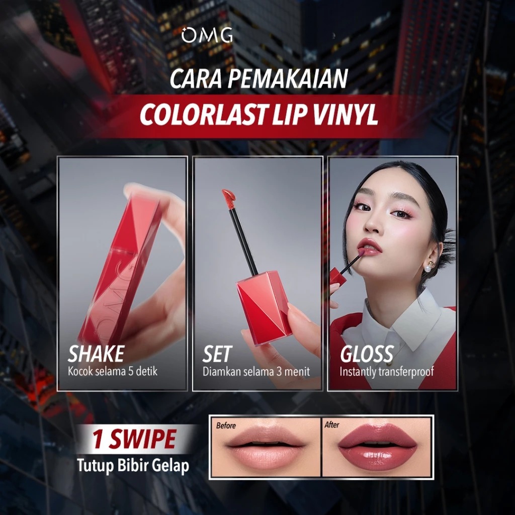 Oh My Glam Colorlast Lip Vinyl 2.5gr - 02 - FYP Pink (OMG)