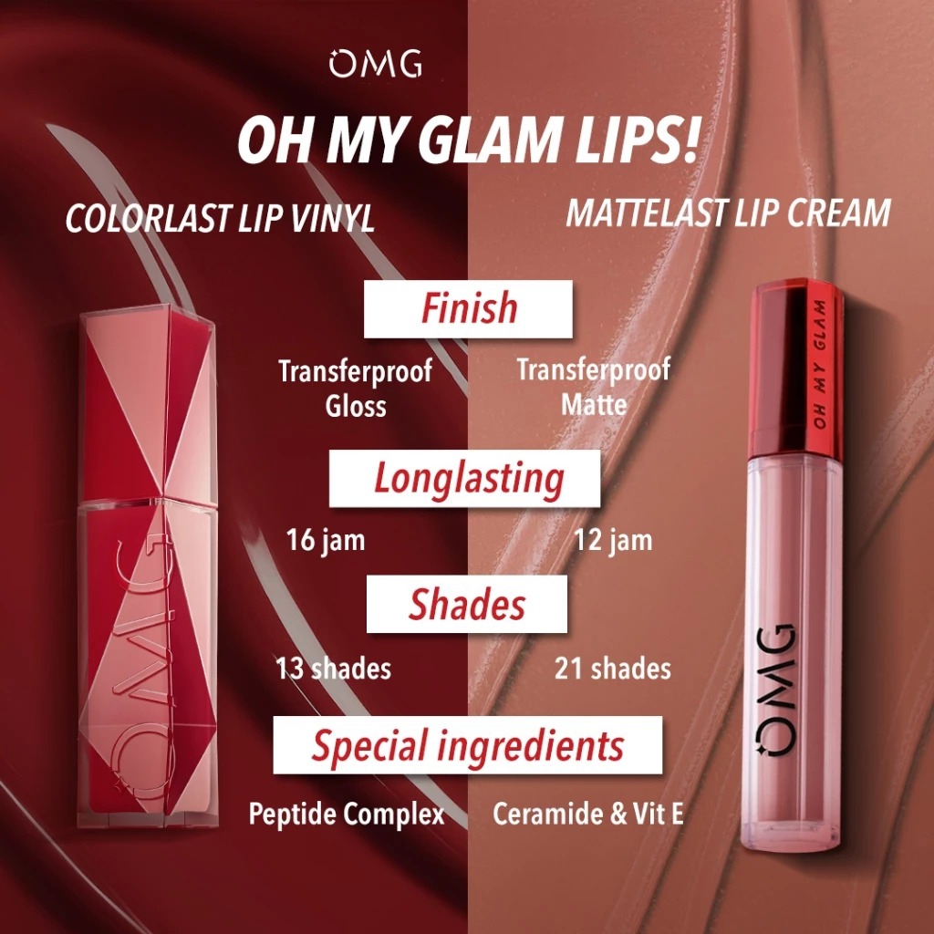 Oh My Glam Colorlast Lip Vinyl 2.5gr - 02 - FYP Pink (OMG)