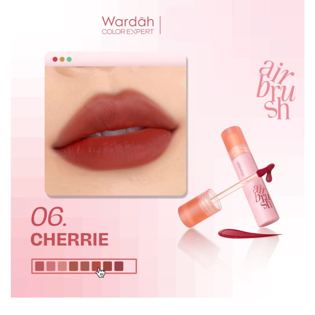 Wardah Airbrush Lip Tint 3gr - 06 Cherrie