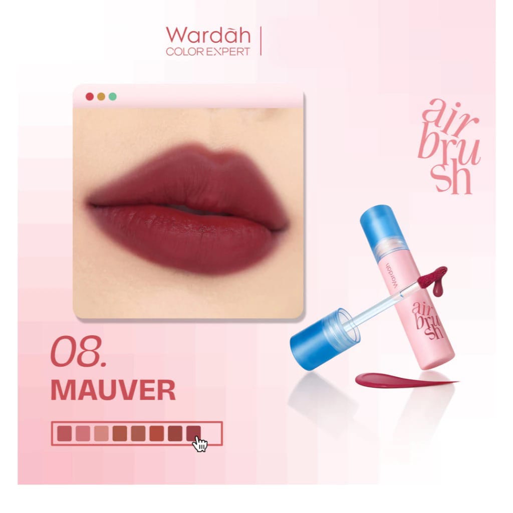 Wardah Airbrush Lip Tint 3gr - 08 Mauver