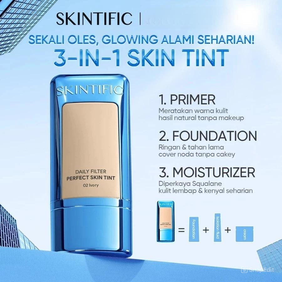 Skintific Daily Filter Perfect Skin Tint 28gr - 02 Ivory