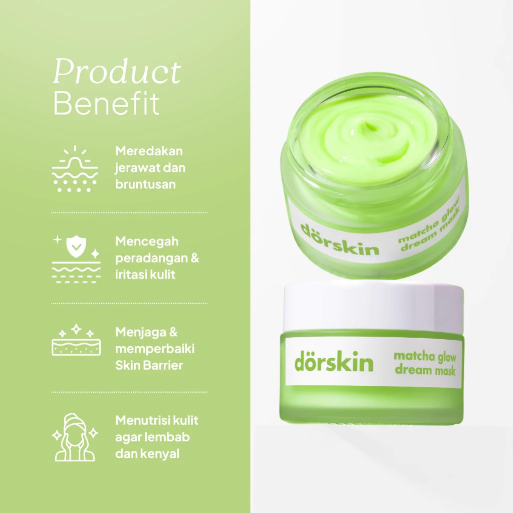 Dorskin Matcha Glow Dream Mask 30gr
