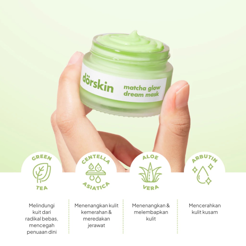 Dorskin Matcha Glow Dream Mask 30gr