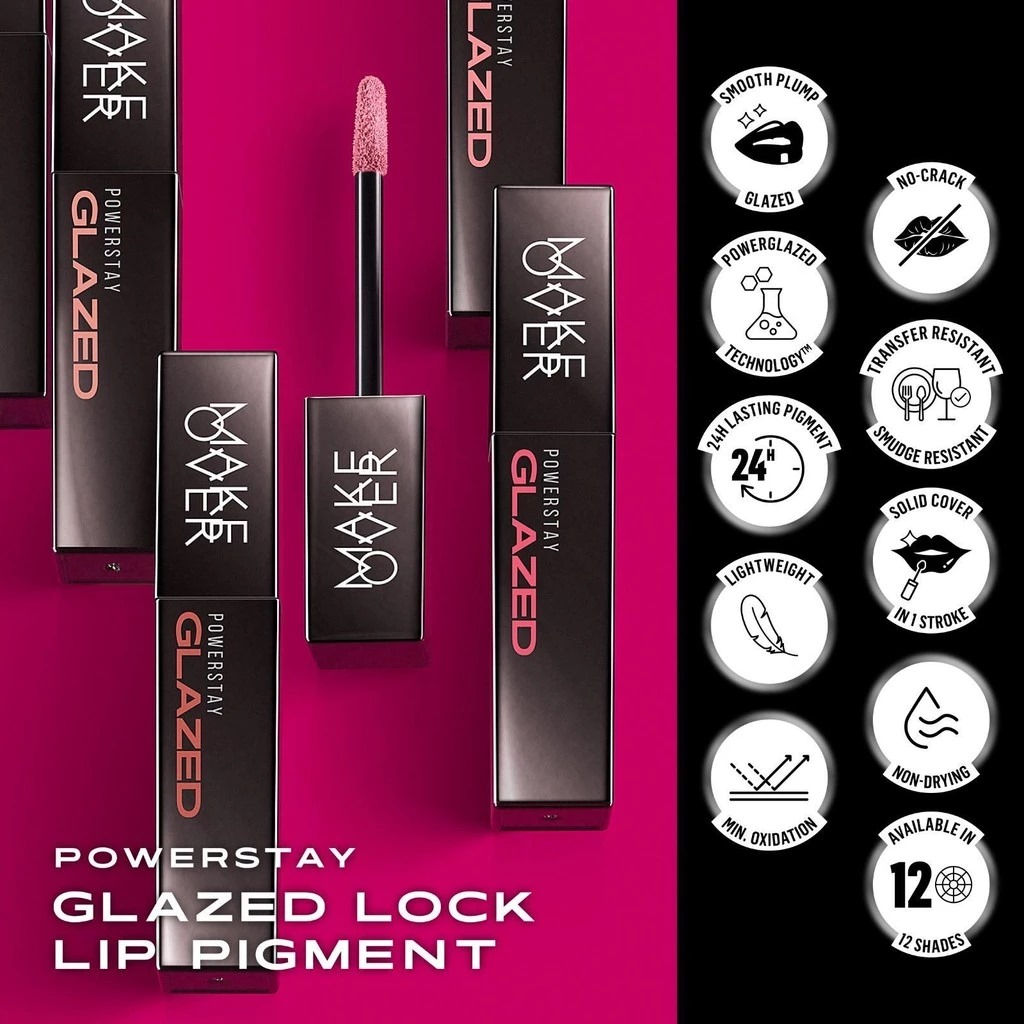 Make Over Powerstay Glazed Lock Lip Pigment 3gr - D02 Vixen
