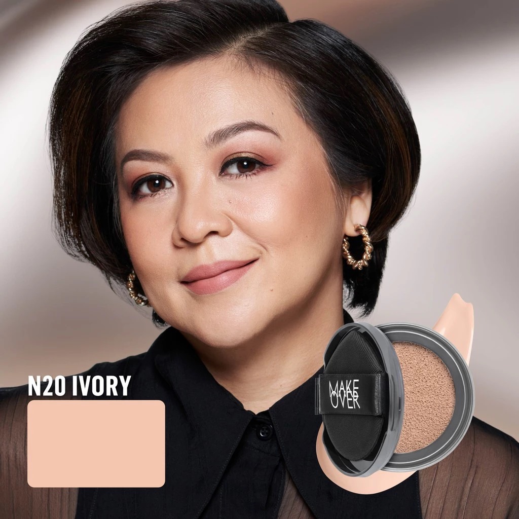 Make Over Hydrastay Prismatic Glass Cushion 24H Strongwear 12gr - N20 Ivory