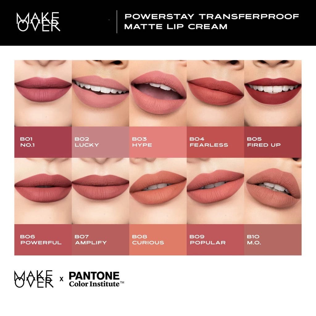 Make Over Powerstay Transferproof Matte Lip Cream - B04 Fearless