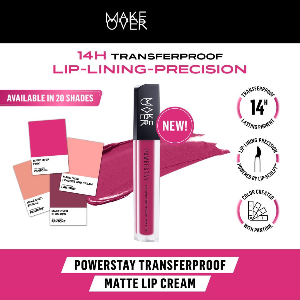 Make Over Powerstay Transferproof Matte Lip Cream - B11 New Rules
