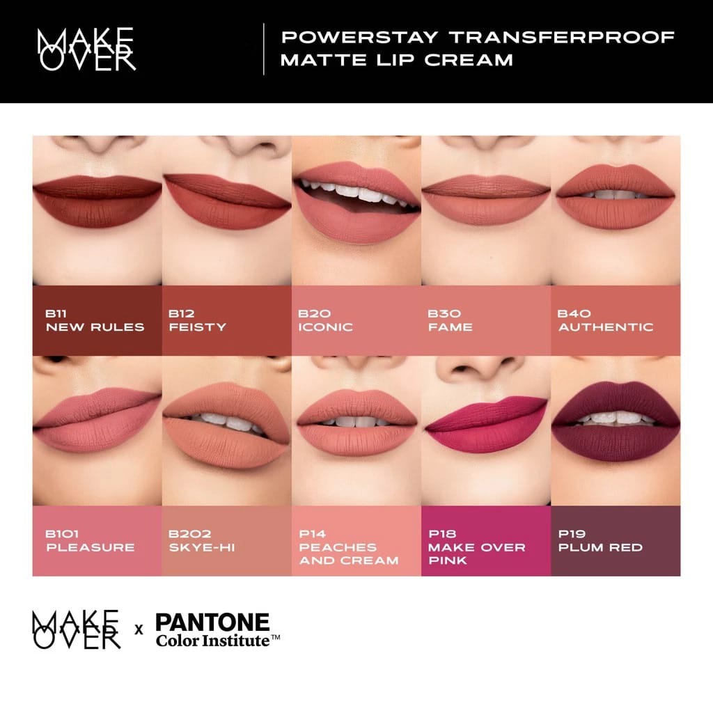 Make Over Powerstay Transferproof Matte Lip Cream - B40 Authentic