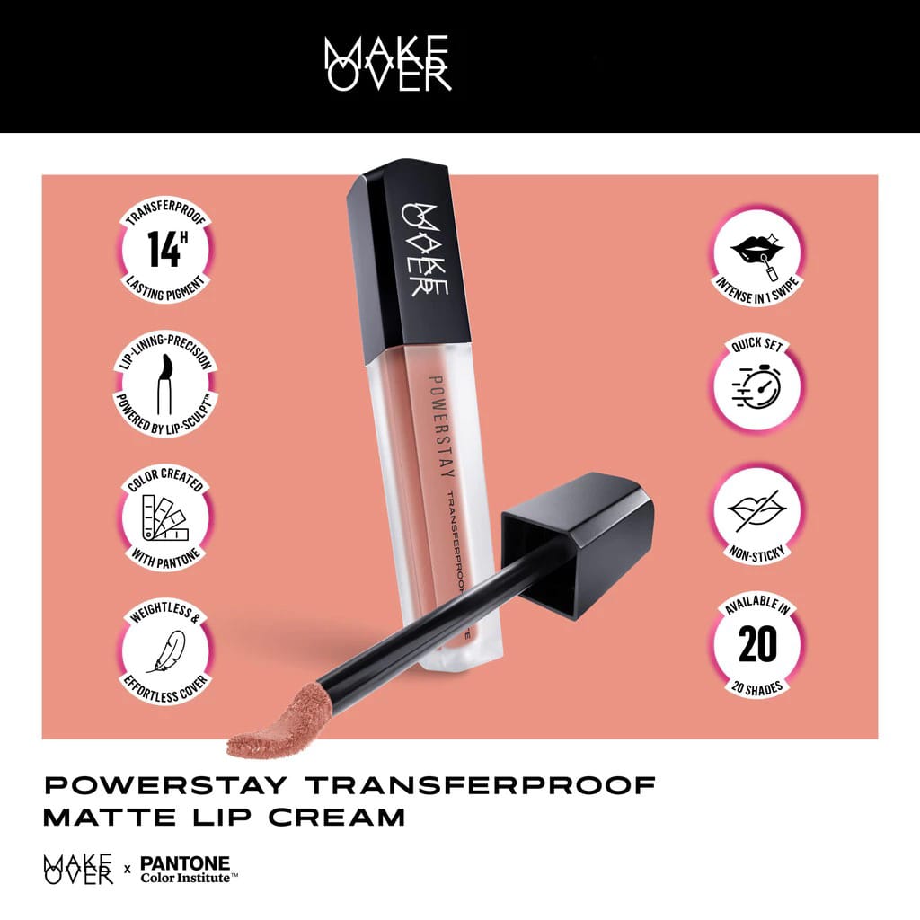 Make Over Powerstay Transferproof Matte Lip Cream - B40 Authentic