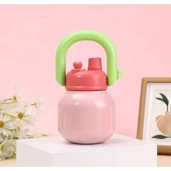 Botol Minum 2in1 JEJU 800ml (BC09) - PINK (Tumbler Unik Anti Tumpah)