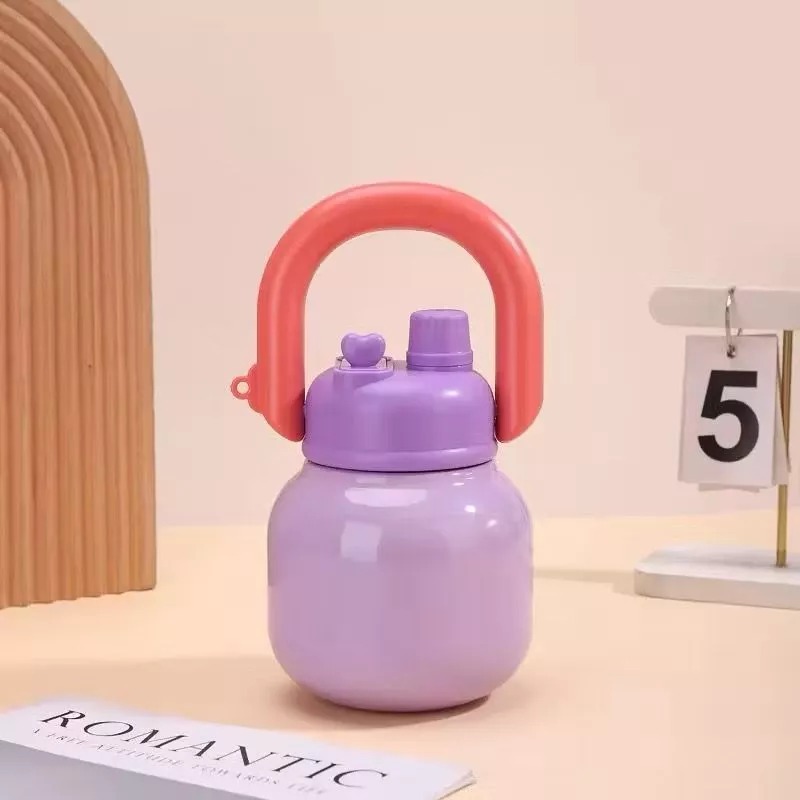 Botol Minum 2in1 JEJU 800ml (BC09) - UNGU (Tumbler Unik Anti Tumpah)