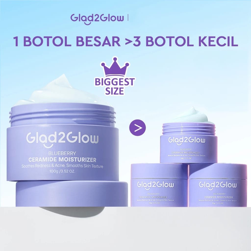 Glad 2 Glow Moisturizer - Blueberry 5% Ceramide 100gr