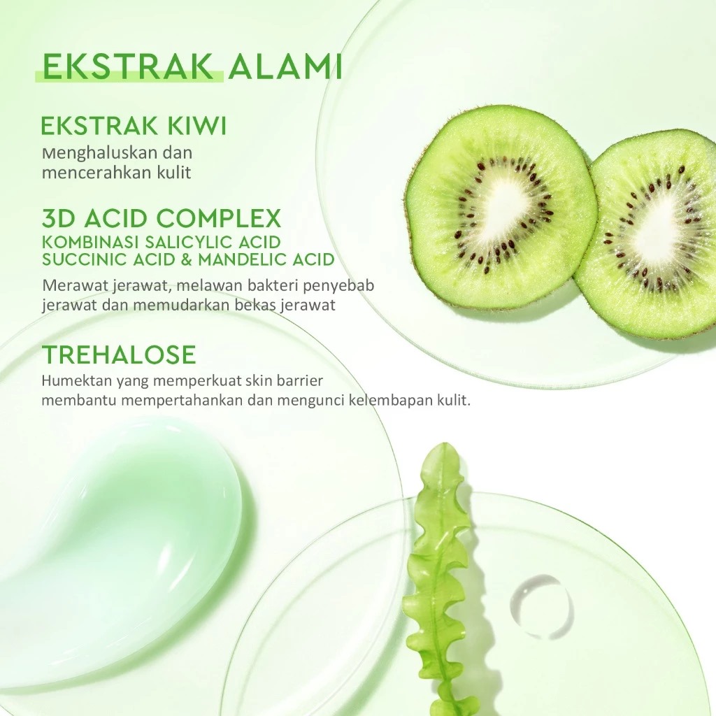 Glad 2 Glow Moisturizer - Kiwi 3D Acid Acne 100gr