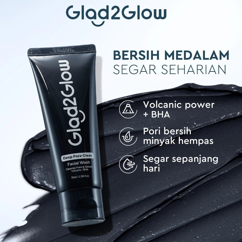 Glad 2 Glow Cleanser - Deep Pore Clean Facial Wash 70ml