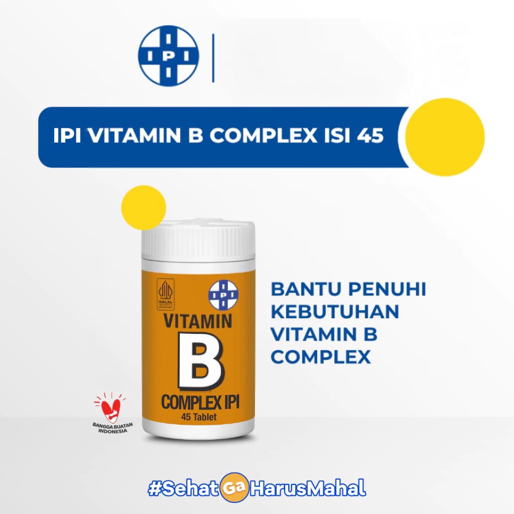 IPI Vitamin B Complex (Isi 45 Tablet) - Vitamin Suplemen Kesehatan