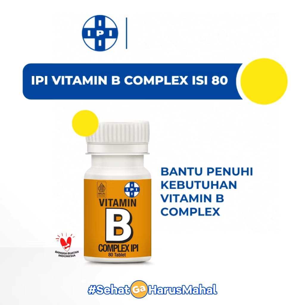 IPI Vitamin B Complex (Isi 80 Tablet) - Vitamin Suplemen Kesehatan