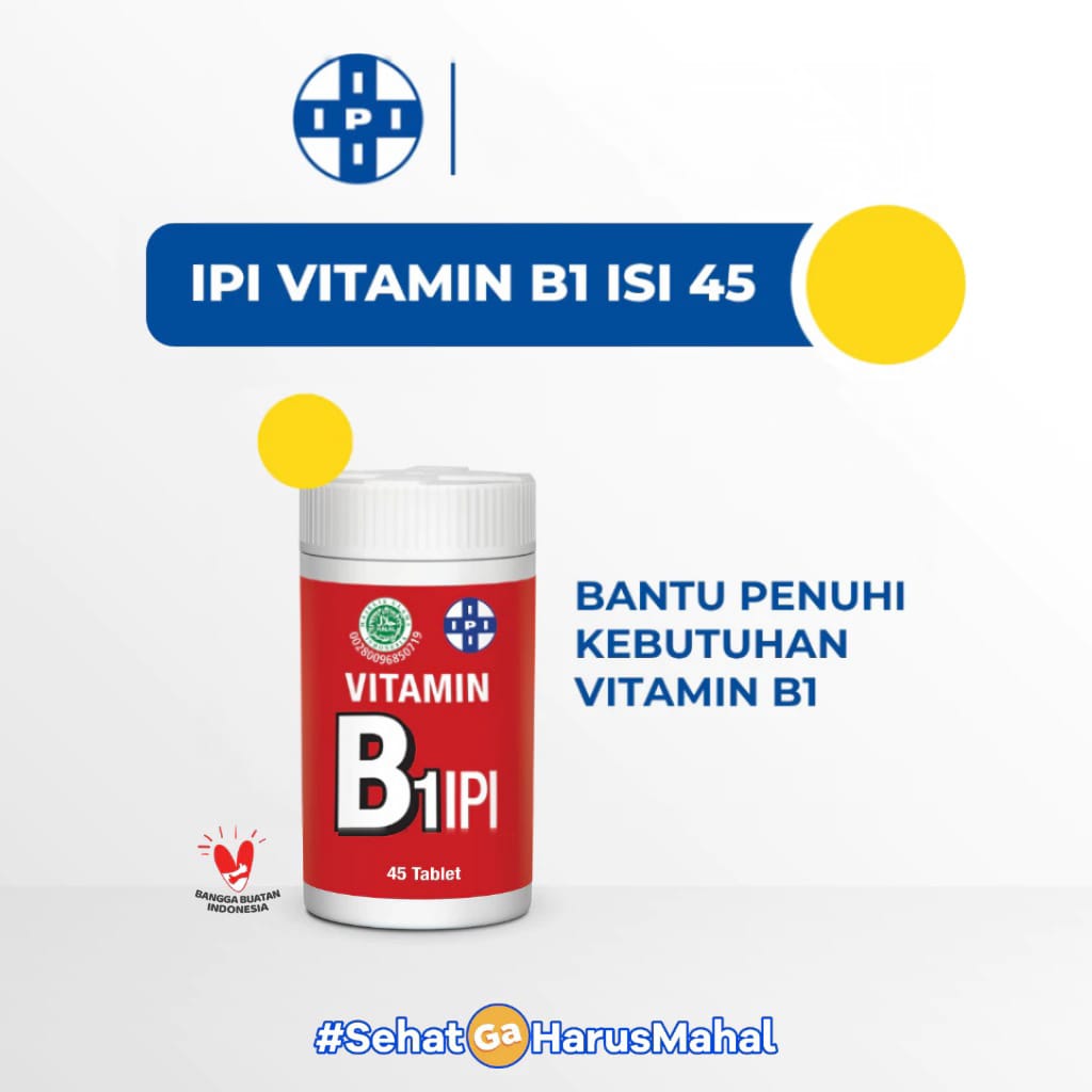 IPI Vitamin B1 (Isi 45 Tablet) - Vitamin Suplemen Kesehatan