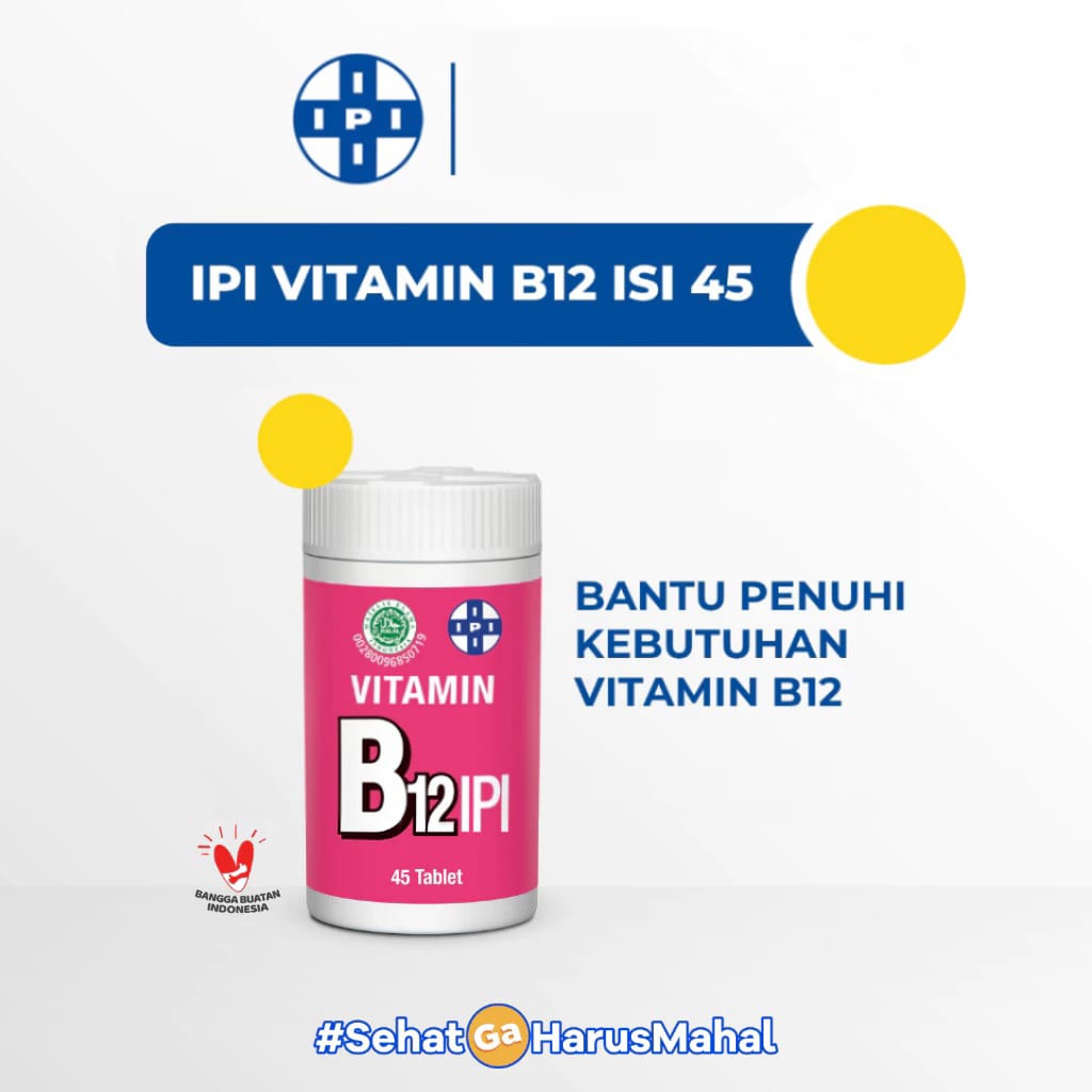 IPI Vitamin B12 (Isi 45 Tablet) - Vitamin Suplemen Kesehatan