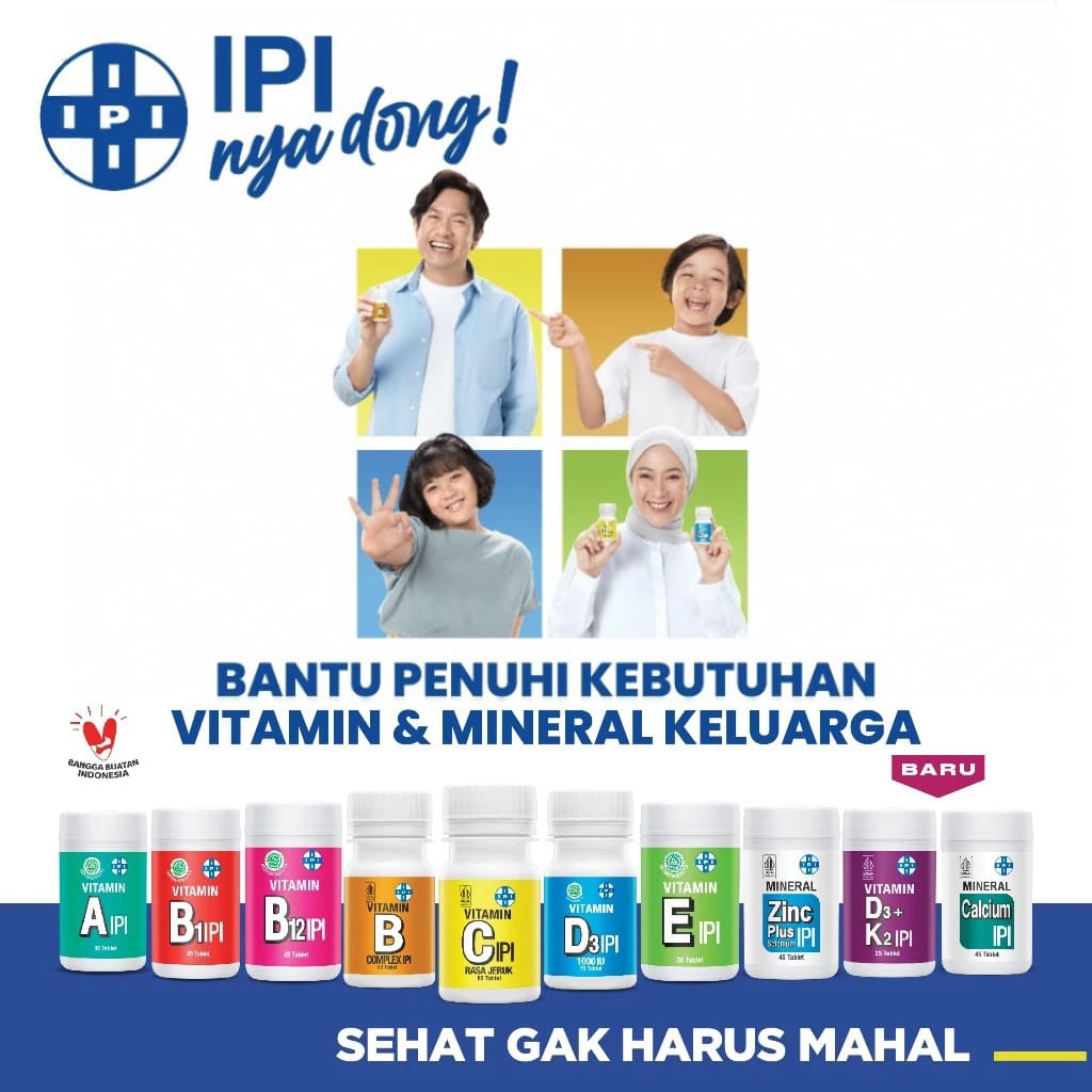 IPI Vitamin E (Isi 30 Tablet) - Vitamin Suplemen Kesehatan