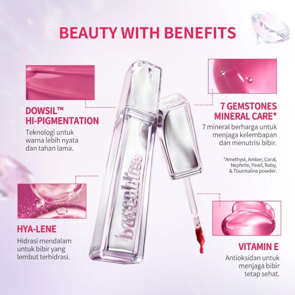 BNB Barenbliss Aura Mood Transferproof Vinyl Lip Cream 2,5ml - 988 Second Date