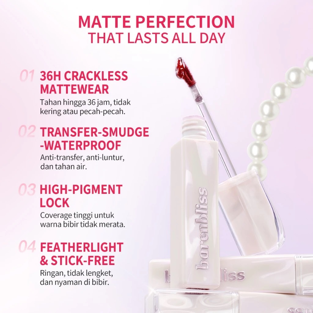BNB Barenbliss Aura Mood Transferproof Matte Lip Cream 2.5 ml - 818 Whisper Willow
