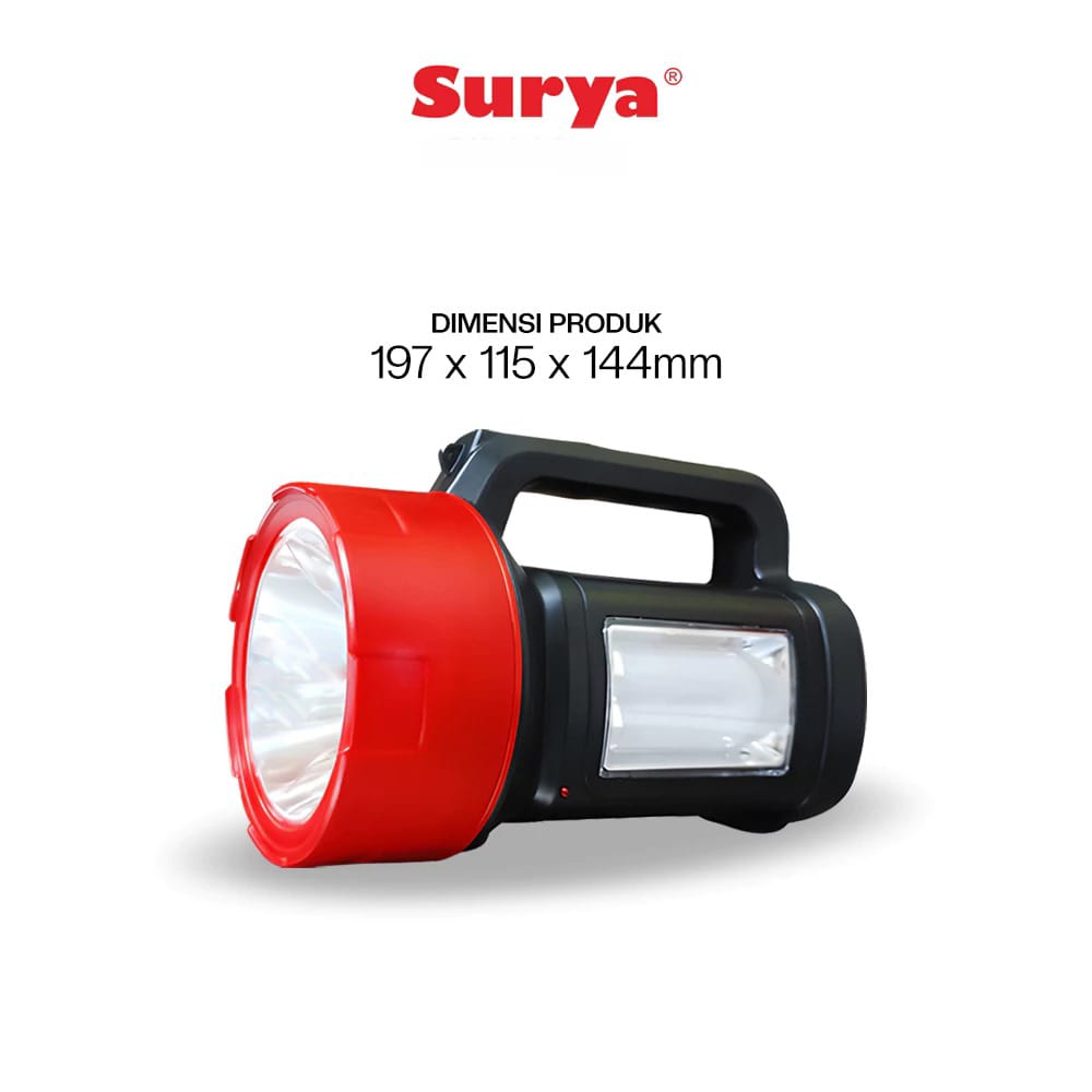 Surya Lampu Senter SHT L15W 12LED Emergency Lamp Rechargeable