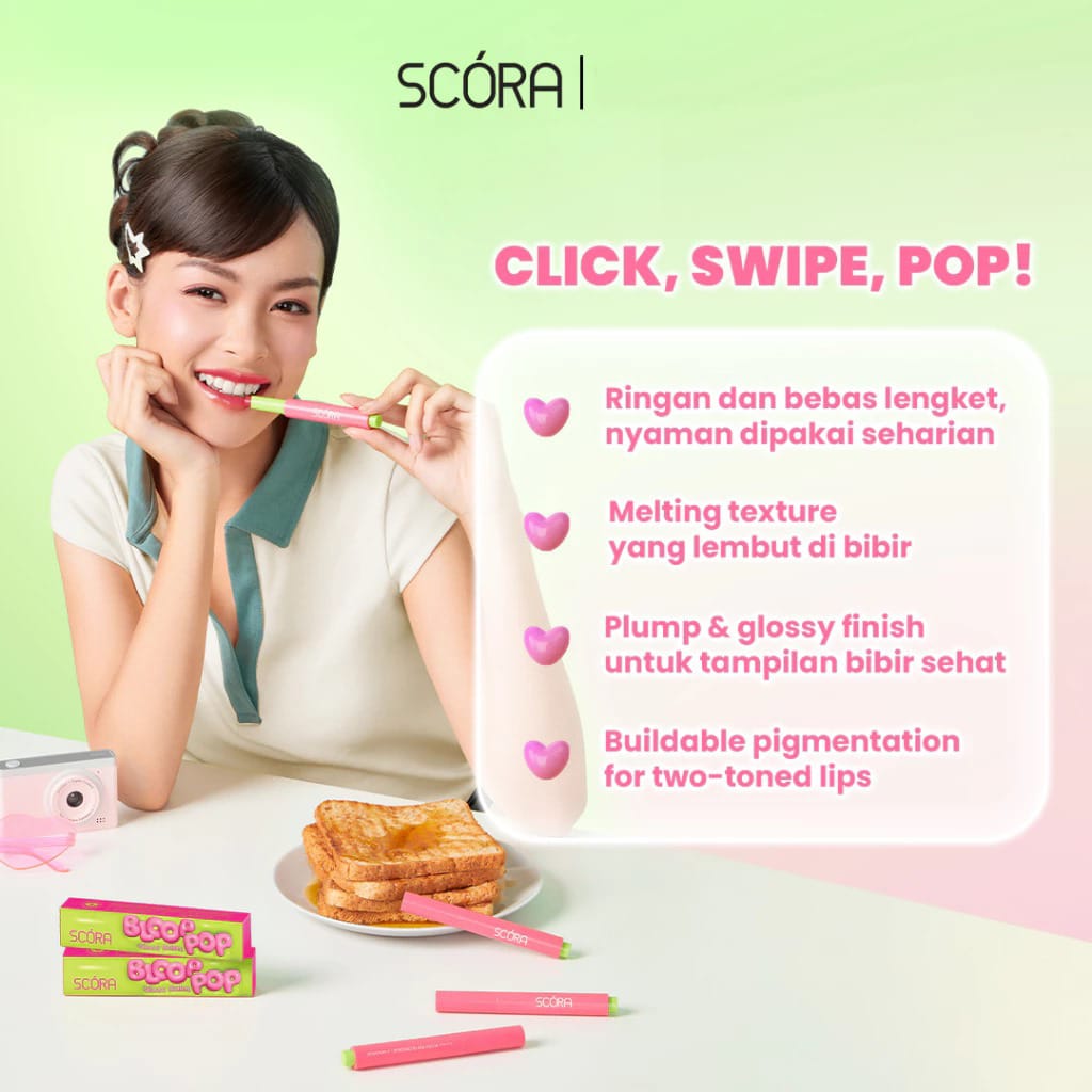 Scora Bloop Pop Gloss Balm 2gr - 04 Choco Crookie