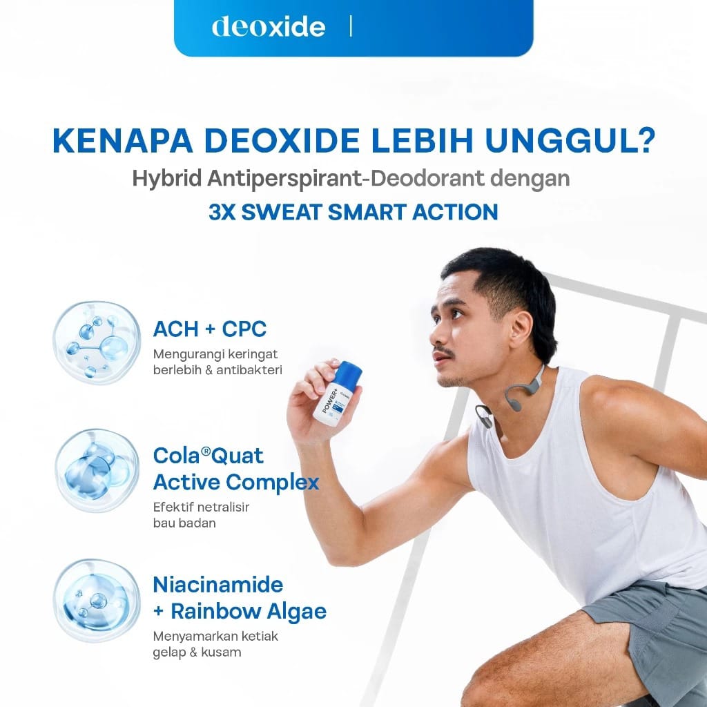 Deoxide Antiperspirant Deodorant 60gr - Power+ (Extra Dry)
