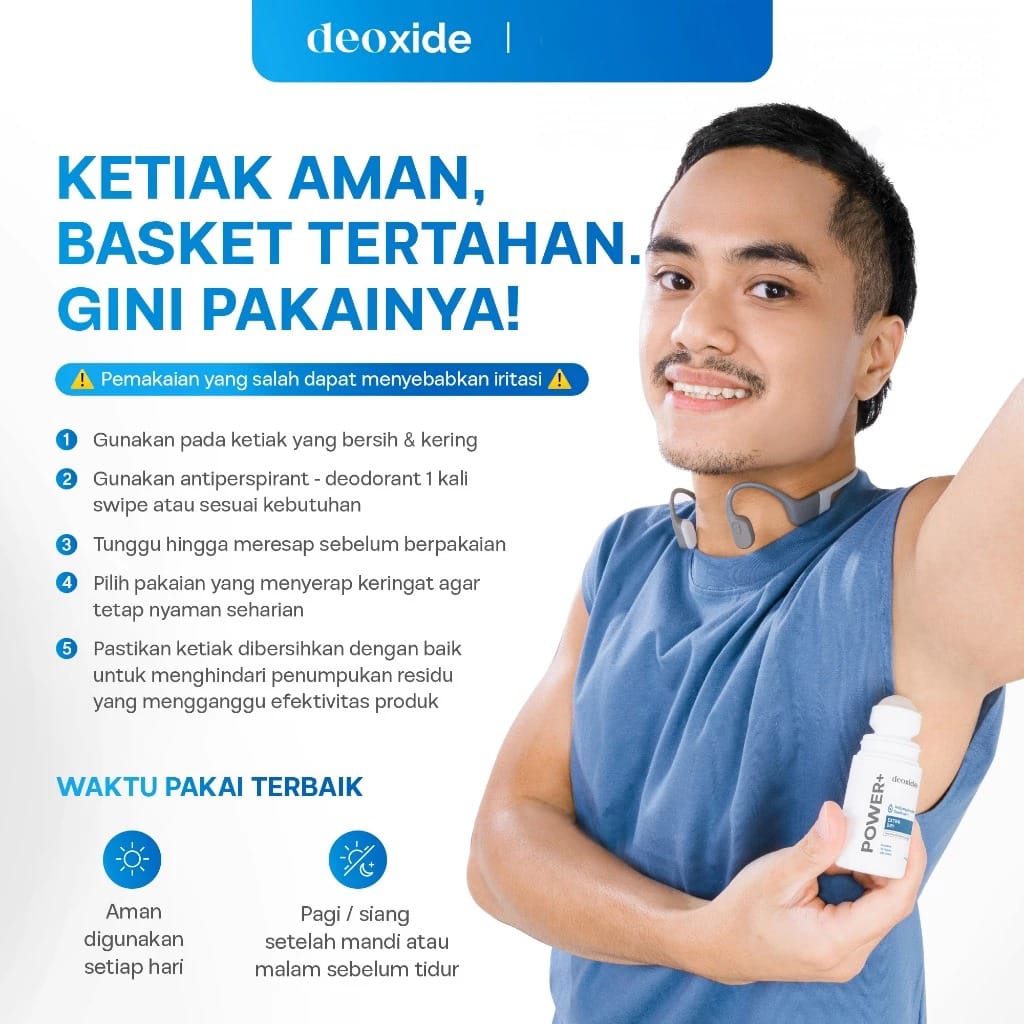 Deoxide Antiperspirant Deodorant 60gr - Power+ (Extra Dry)