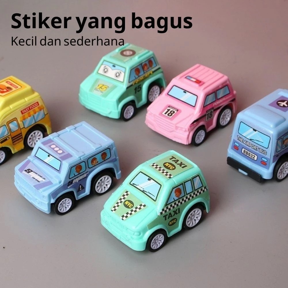 Mainan Mobil Pullback (Isi 6pcs) - MIX