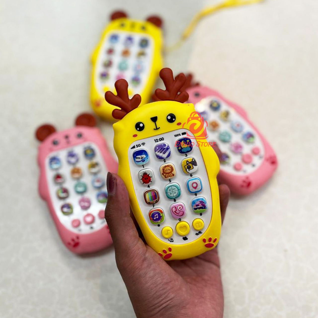 Mainan Telepon Bayi Animal - KUNING (Phone Baby Music)