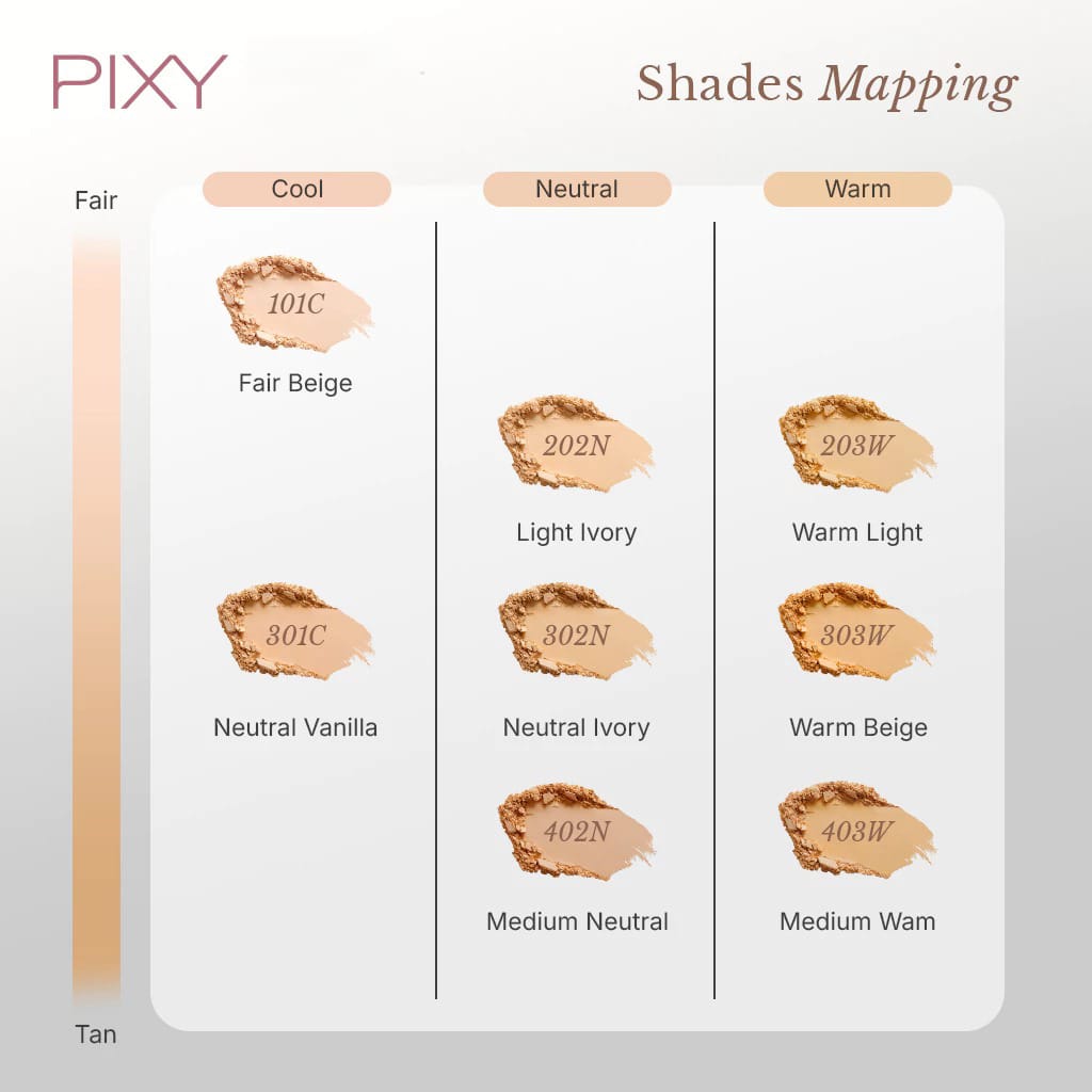 Pixy Fixed Matte Powder Foundation 9.5gr - 202N Light Ivory