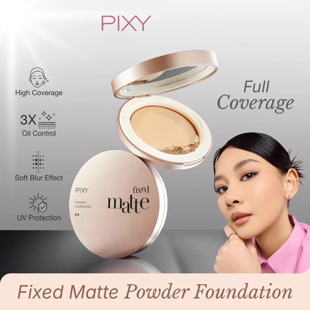 Pixy Fixed Matte Powder Foundation 9.5gr - 203W Warm Light