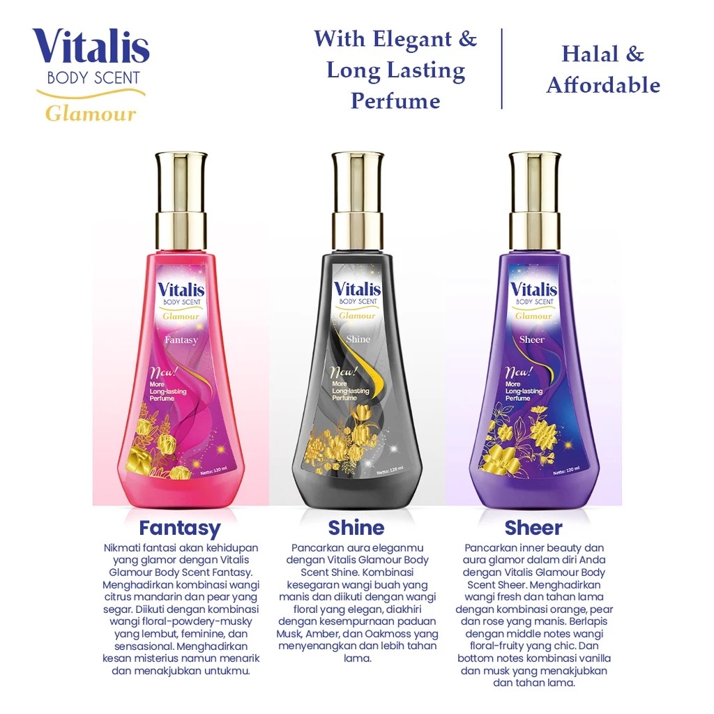 Vitalis Body Scent Glamour 120ml - Shine