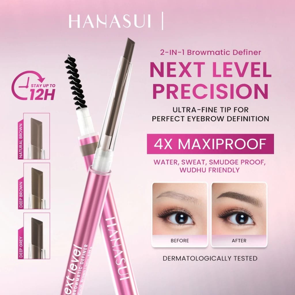 Hanasui Next Level 2in1 Browmatic Definer 0.06gr - 02 Deep Brown