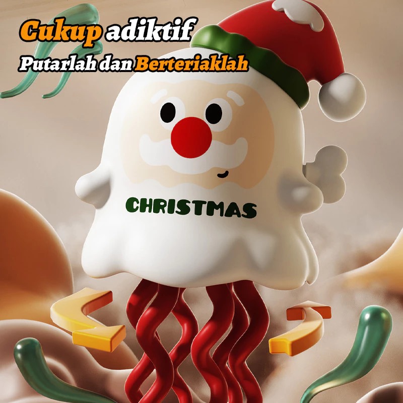 Mainan Ubur - Ubur Bergerak 12cm (DANCING CHRISTMAS) - PUTIH