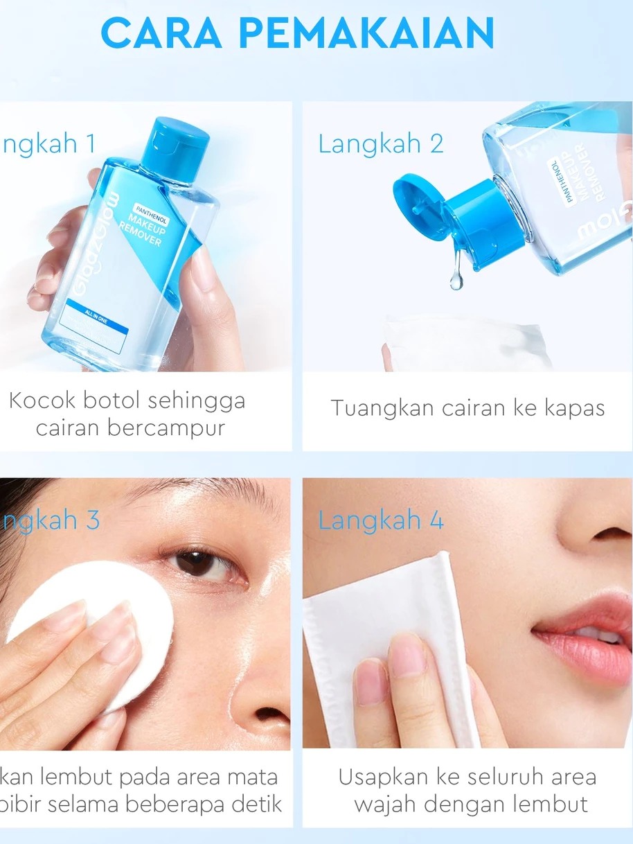 Glad 2 Glow All In One Makeup Remover 60ml - Panthenol